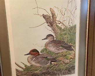 Limited Edition Signed Lithograph DUCKS UNLIMITED "Green-Winged Teal" by KENNETH FERRIS