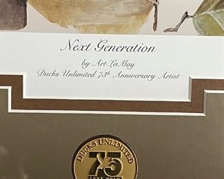 DUCKS UNLIMITED Limited Edition Signed Lithograph "Next Generation" by ART LAMAY