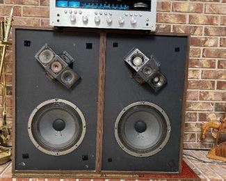 MARANTZ 2270 Stereo Receiver and Vintage Full Range Microstatic Speakers by Micro Acoustics