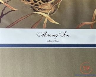 Signed DUCKS UNLIMITED Print "Morning Sun" By DARRELL DAVIS