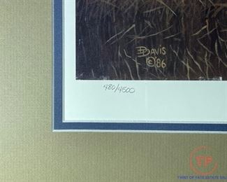 Signed DUCKS UNLIMITED Print "Morning Sun" By DARRELL DAVIS