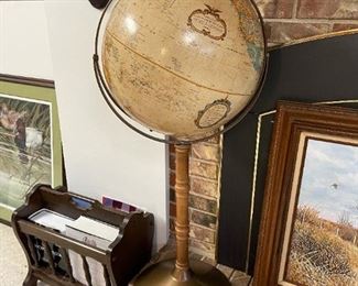 Vintage 16” REPLOGE Globe on Stand