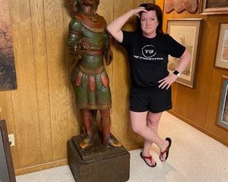 Vintage 6' Cigar/Tobacco Store Indian Chief Statue 