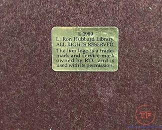 Vintage L RON HUBBARD Library Lion Bookends