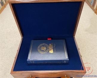 Easton Press First Edition "An American Life" Limited Edition Signed by RONALD REAGAN In Oak Display Box 