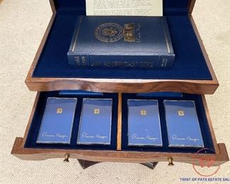 Easton Press First Edition "An American Life" Limited Edition Signed by RONALD REAGAN In Oak Display Box 