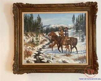 Original Oil on Canvas by HARRY W BRUNK