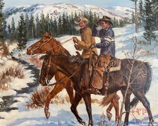 Original Oil on Canvas by HARRY W BRUNK