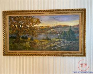 Large Original Oil on Canvas by HAROLD WILKINS