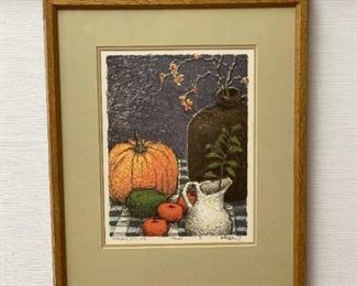 Limited Edition Signed Serigraph "October Still Life" by TOM BARTEK