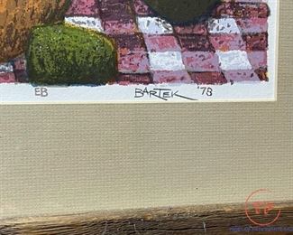 Limited Edition Signed Serigraph "Winter Window - Fresh Snow" by TOM BARTEK