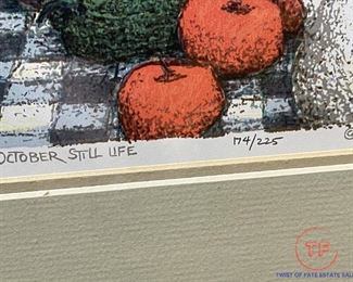Limited Edition Signed Serigraph "October Still Life" by TOM BARTEK