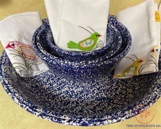 DORANNE Spongeware Bowls