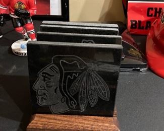 Blackhawks Coaster Set