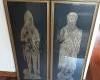 The two items in this lot are hand rubbed tomb stones and then transferred in bronze to the backing. Both are in very good condition and will be sold as a set. See pictures for details