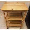 Kitchen microwave table, very good condition, it has casters to move it easily around the kitchen. It is counter height, approximately 32" long and 24" deep. See pictures for details