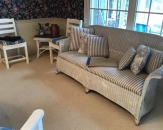 Very old wicker sofa