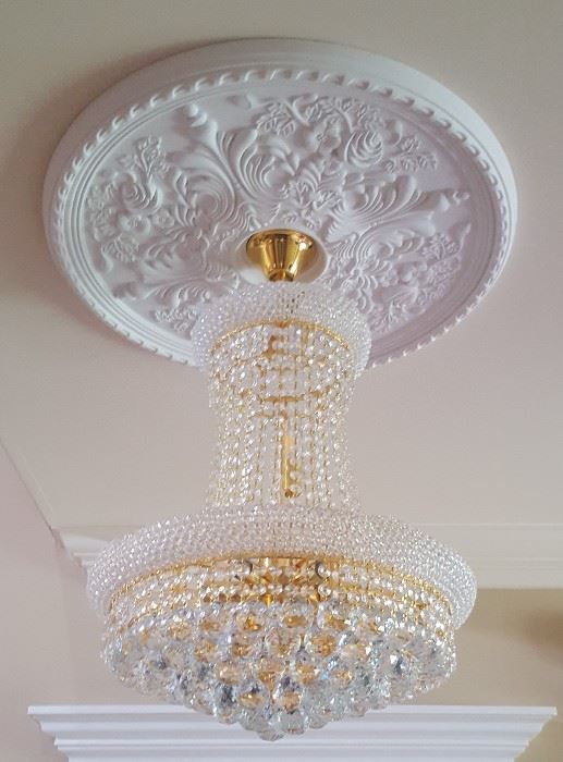 #1 - K9 Crystal Chandelier with 85 crystals and 7 lights. Price - $795. 