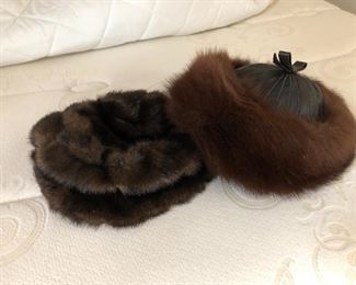 Vintage mink hats