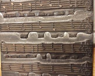 Vintage Hymn Printers Metal Block