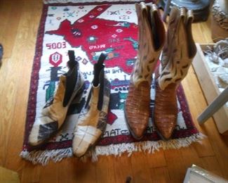 Pairs of leather boots