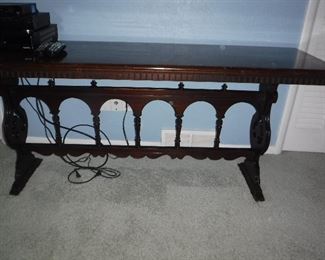 Antique long mahogany table