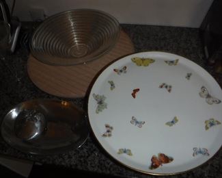  Butterfly Limoge cake stand
