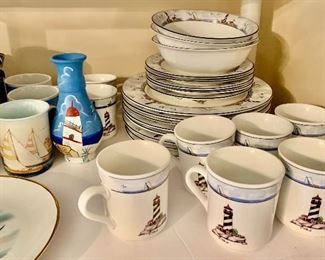 Lighthouse collection - dishes, linen, pictures, etc.