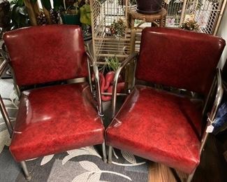 MCM Cranberry Chairs