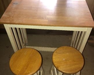 Bar table and 2 bar stools