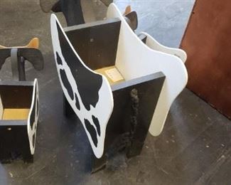 (3) Custom Made Cow Planters 1 Large 2 Small $250 set 