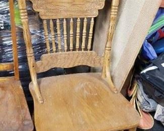 Vintage Solid Wood Side Chair $45 