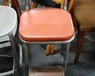 Vintage MCM RED Step Stool Chair $75 