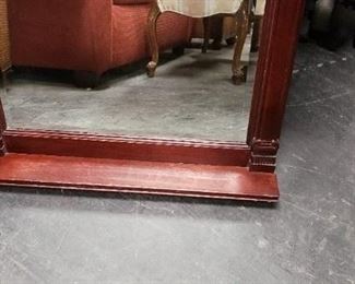 Ornate Cherry Framed Mirror with shelf WAS $195 NOW $175