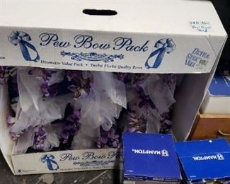 12 Pc. Florist Quality Sheer Chiffon Pew Box Pack New in Box $50 
