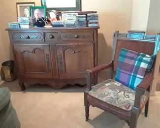 Country French commode and Victorian arm chair #2