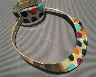 Mexican neck ring and cuff