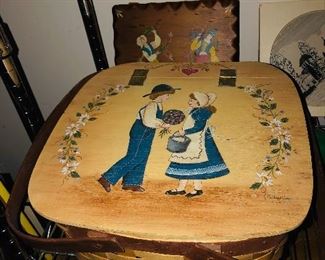 Vintage painted folk items 