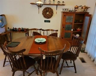 ETHAN ALLEN TABLE 6 CHAIRS