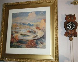 The wooden owl clock is a hoot