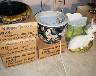 Sets of Norman Rockwell plates 