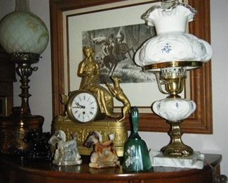 Lamps,Clock , Fenton
