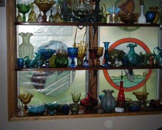 A wall of Fenton Glass