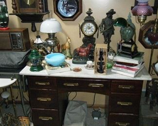 A very nice desk with marble top