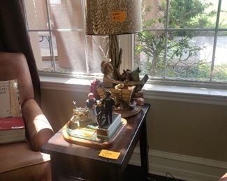 Side Table and unique Lamp