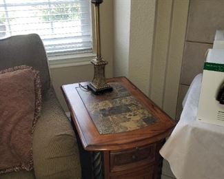 Side Table & Lamp