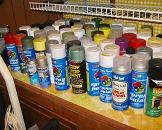 Large selection of spray paint!