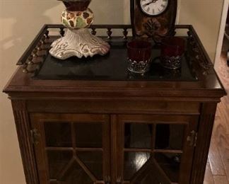 Side table with storage below