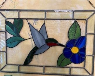 Stain glass hummingbird