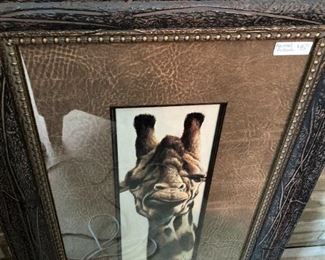Giraffe framed art